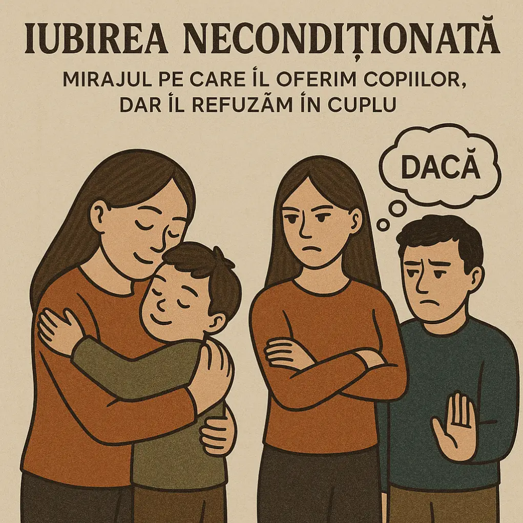 Iubirea pe care o dăm copiilor și o refuzăm partenerilor – Despre Iubirea Necondiționată